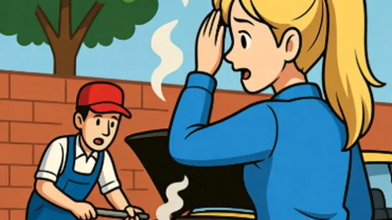 Bancuri. O blondă la mecanic: Cred că s-a defectat mașina… Leșini de râs ce urmează