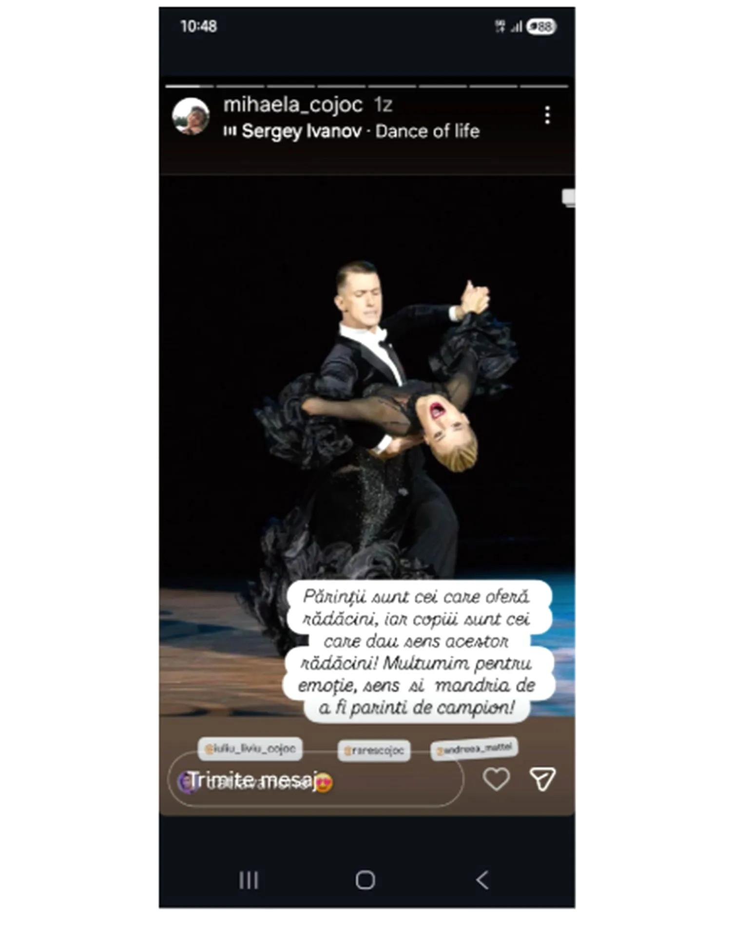 Rareș Cojoc, fostul soț al Andreei Popescu, susținut de părinți. „Mulțumim pentru emoție” 4 Rareș Cojoc, fostul soț al Andreei Popescu, susținut de părinți. „Mulțumim pentru emoție”