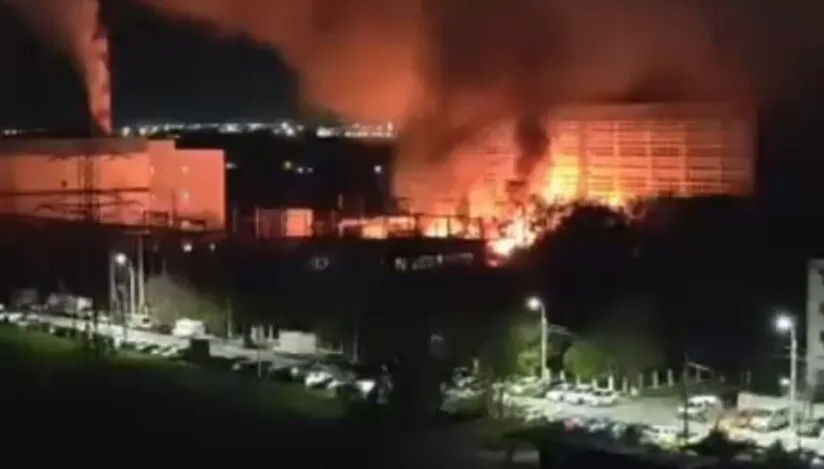 Incendiu CET Vest Militari. Captură video