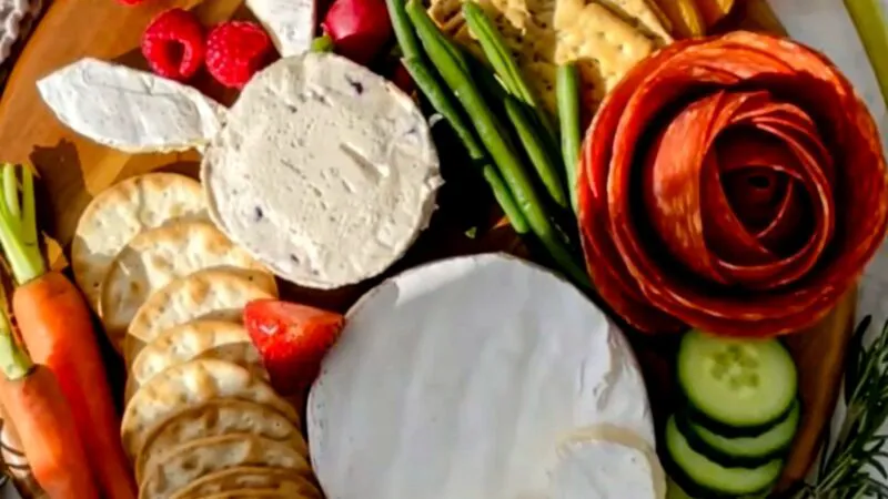 Platou cu bunătăți în formă de iepuraș, care cucerește orice musafir. Rețeta se prepară în doar 15 minute