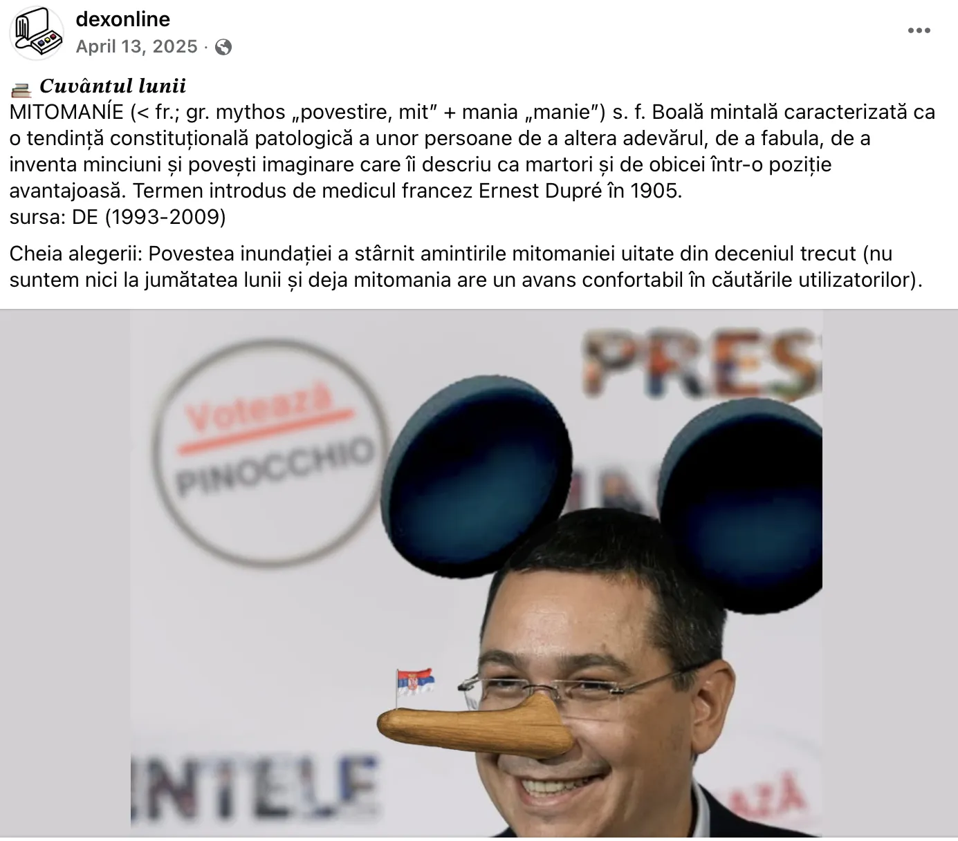 Dexonline. Cum a devenit o platformă pentru educarea românilor un instrument de mesaje politice 5 Dexonline, dicționarul care a uitat să fie neutru. Cum a devenit o platformă pentru educarea românilor un instrument de mesaje politice