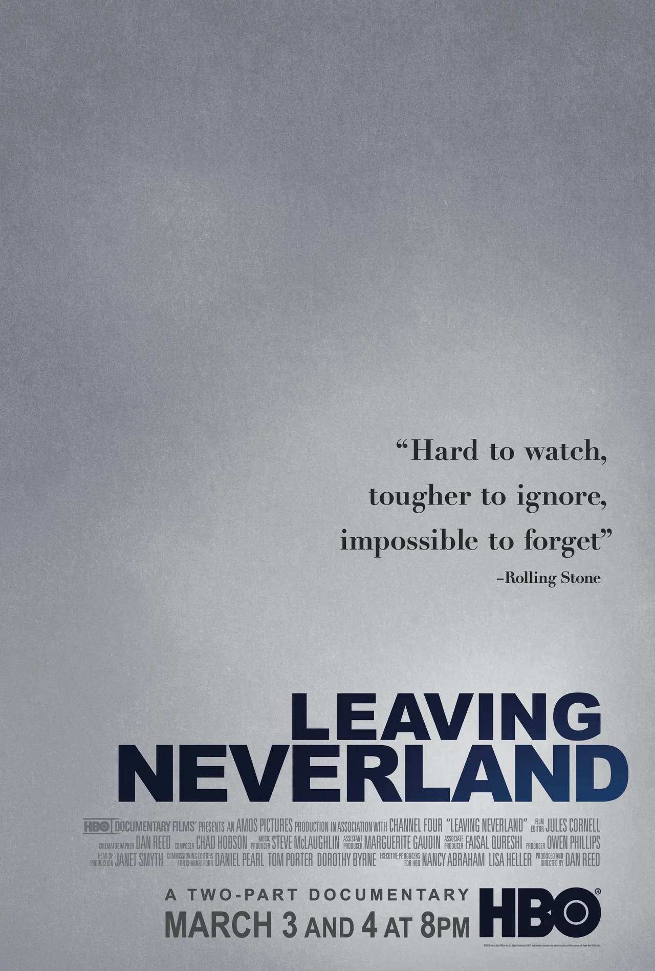 Posterul filmului documentar din 2019, „Leaving Neverland”. (foto: Wikipedia)