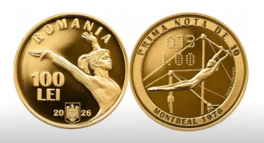 BNR: Primele imagini cu monedele din aur dedicate Nadiei Comăneci. Ce preț au