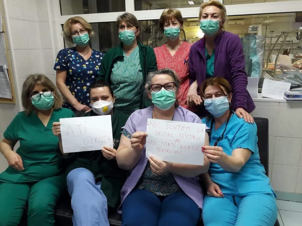 spitalul gerota in 2020, carantină si susținere pt dr Alida Moise. Facebook