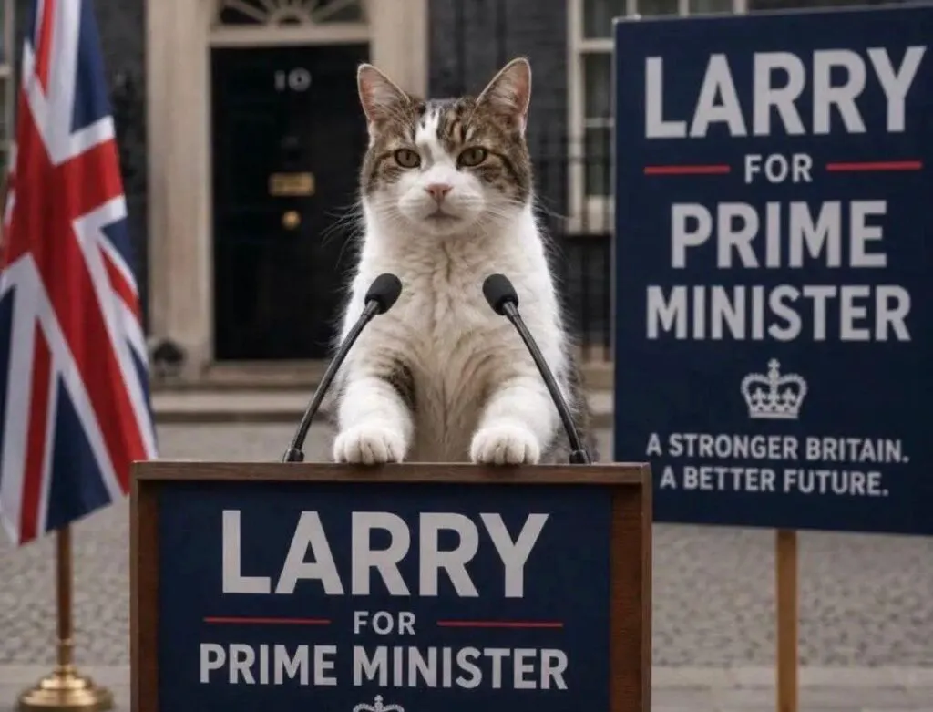 Simbolul stabilității politice din Marea Britanie are 4 picioare. Povestea lui Larry, motanul de la Downing Street