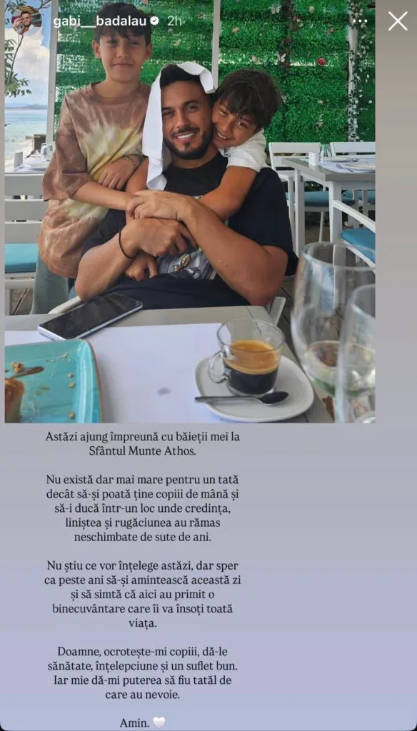 Gabi Bădălău își inițiază copiii într-un loc special: „Nu există dar mai mare pentru un tată” - Foto