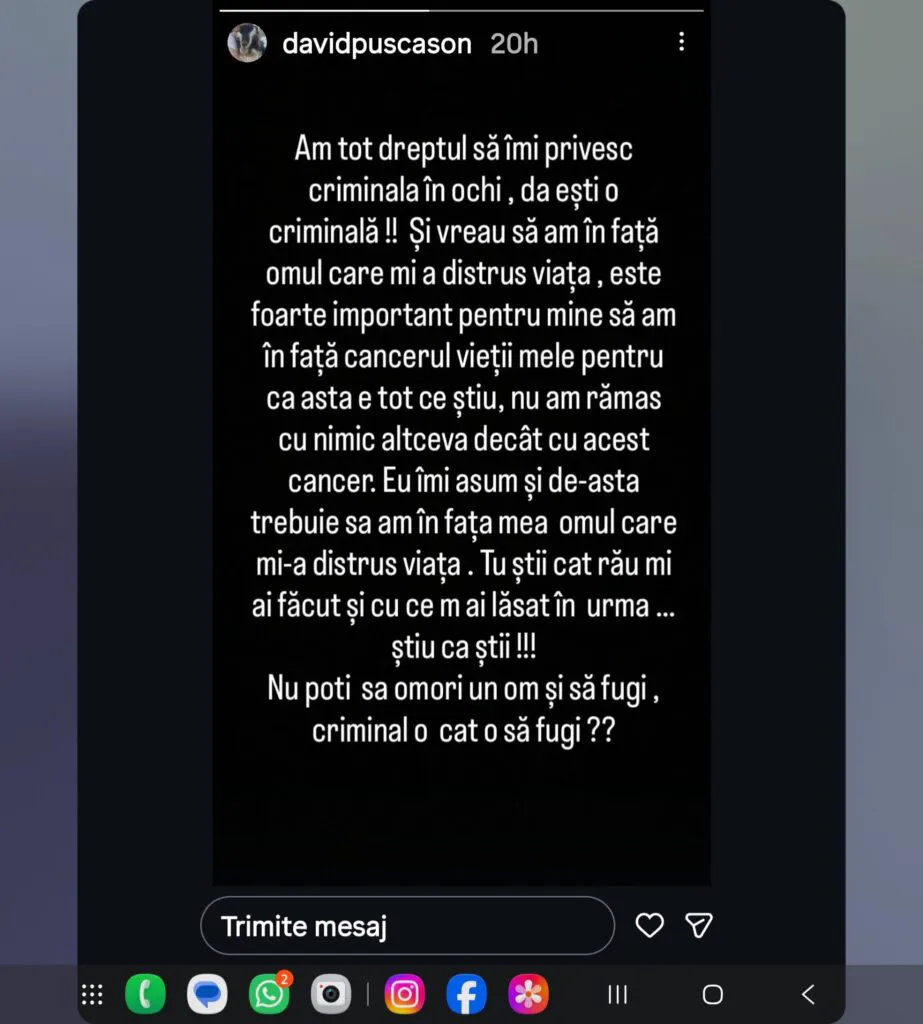 David Pușcaș, fiul adoptat al Luminiței Anghel, acuzații grave la adresa mamei: „Ești o criminală! Mi-ai distrus viața!” 2 David Pușcaș, fiul adoptat al Luminiței Anghel, acuzații grave la adresa mamei: „Eștie o criminală! Mi-ai distrus viața!”