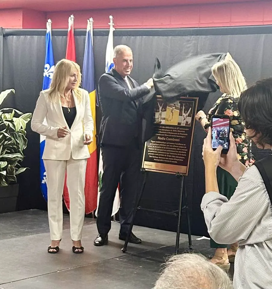 Jurnalista Amorena Minculescu transmite din Canada: „Spui perfecțiune, spui Nadia Comăneci” 4 Nadia Comăneci celebrată la Monreal prin dezvelirea plăcii memoriale