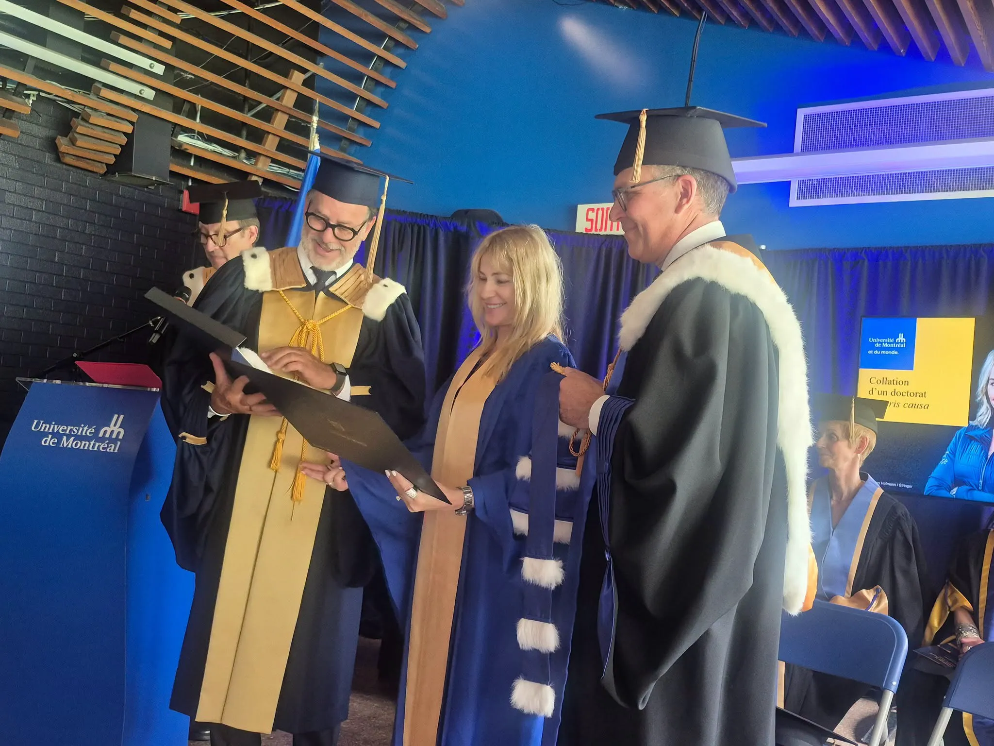 Jurnalista Amorena Minculescu transmite din Canada: „Spui perfecțiune, spui Nadia Comăneci” 3 Nadia primește titlul de Doctor Causa de la Universitatea din Montreal