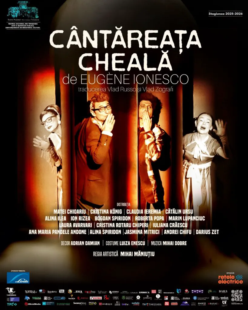 Teatrul Național din Timișoara, la FNT 2026, cu „Cântăreața cheală”. Două reprezentații speciale 2 Teatrul Național din Timișoara, la FNT 2026, cu „Cântăreața cheală”. Două reprezentații speciale