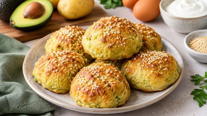 Chifle pufoase fără făină, cu avocado și iaurt grecesc. Rețeta simplă pe care merită să o încerci