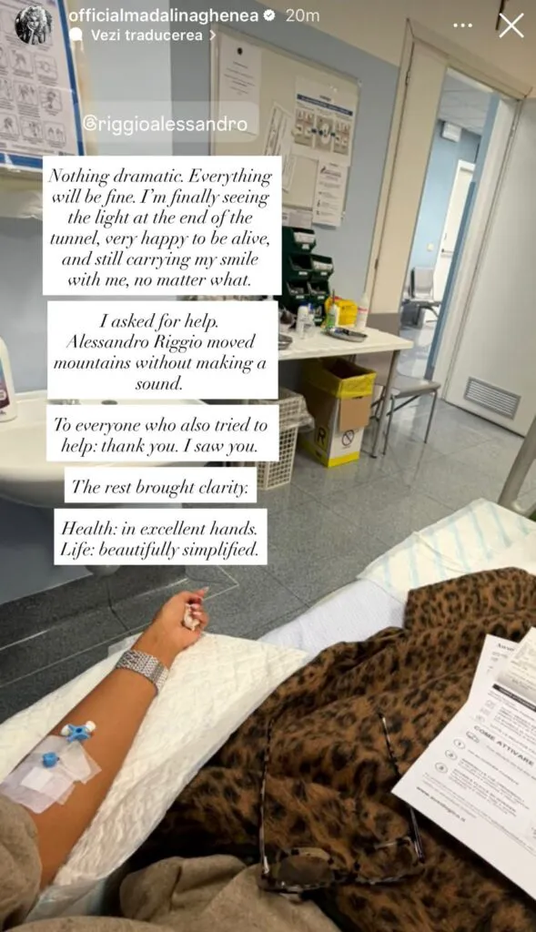 Mădălina Ghenea, mesaj tulburător din spital: „Sunt foarte fericită că sunt în viață”